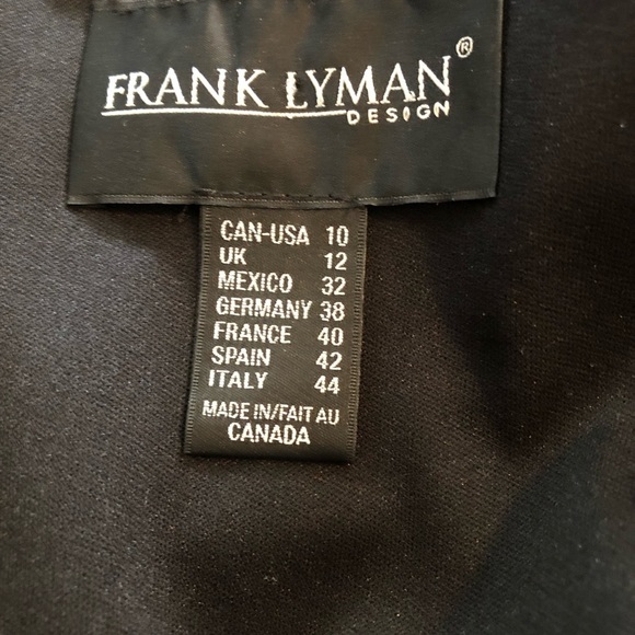 Frank Lyman Size 10 Metallic Knit Draped Cowl Sheath Dress Gold - Picture 10 of 11